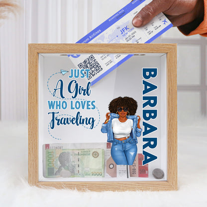 Just A Girl Who Loves Traveling - Personalized Memory Box