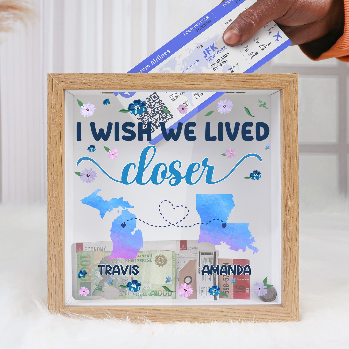 I Wish We Lived Closer - Personalized Memory Box