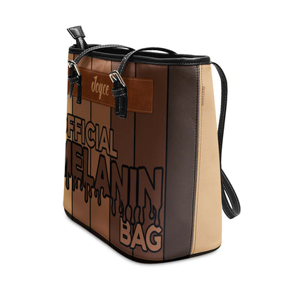 Official Melanin Bag - Personalized Leather Totebag STB08