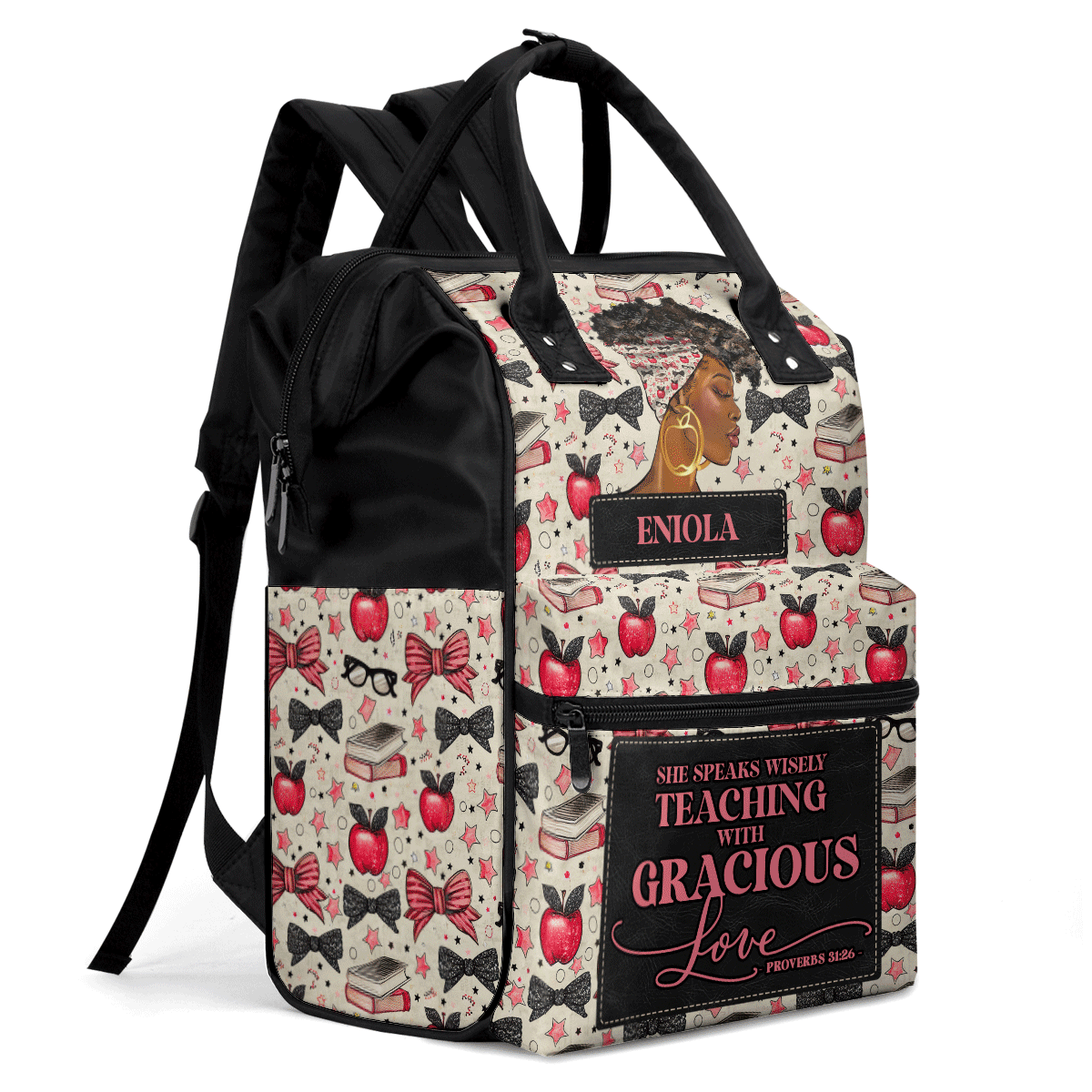 She Speaks Wisely - Personalized Duckbilled Backpack SBDBPLM1650TA