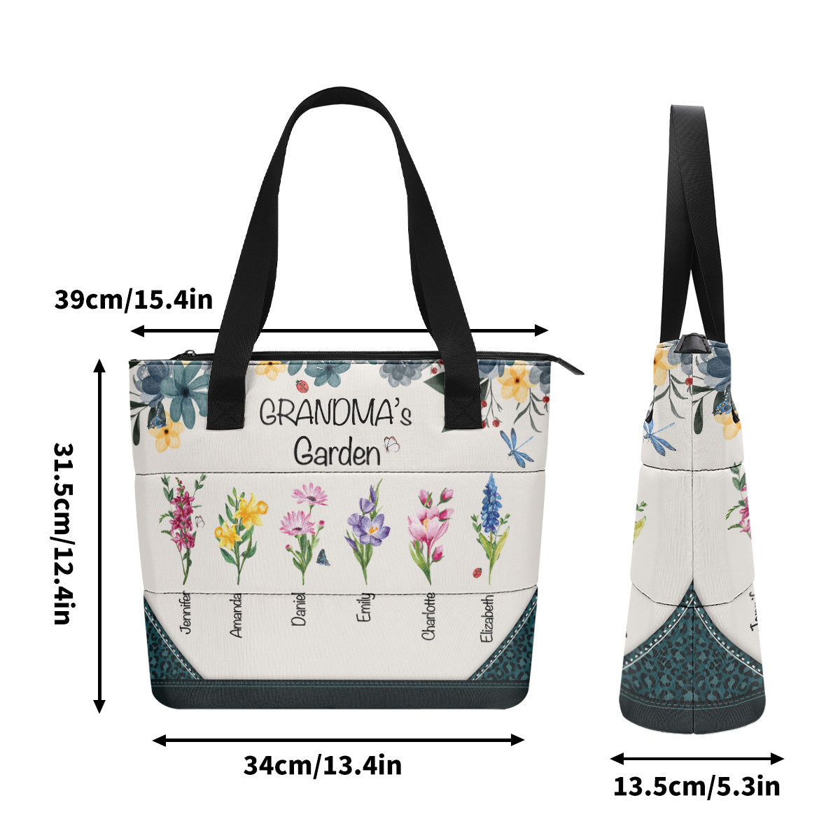 Grandma's Garden - Personalized Comfortable Tote Bag