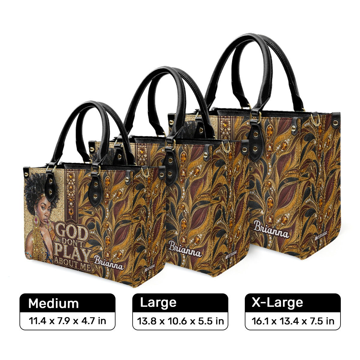 Gift For Her - God Don't Play About Me - Personalized Leather
