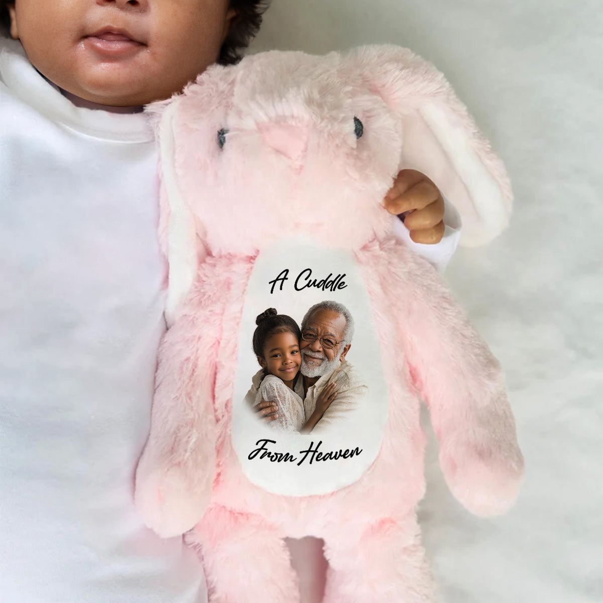 A Cuddle From Heaven - Personalized Stuffed Bunny