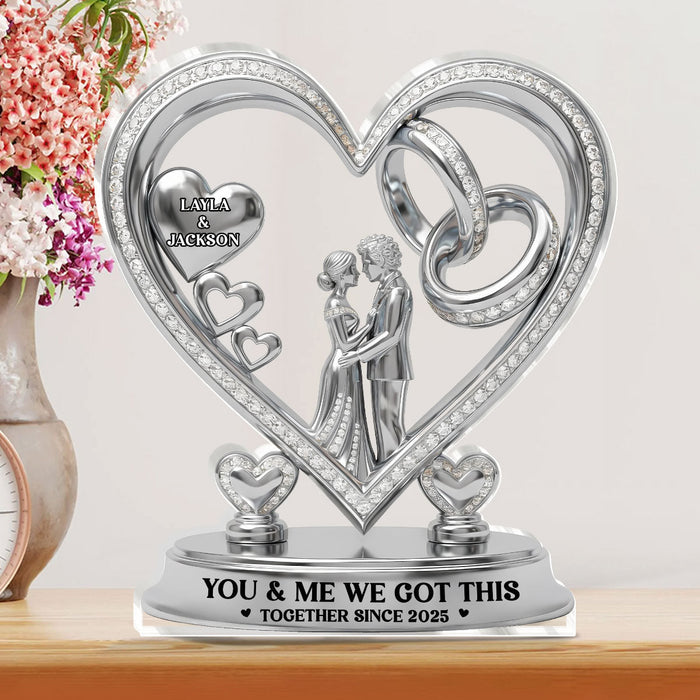 Plaque on a living room table