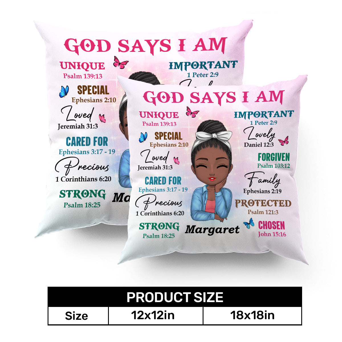 God Says I Am - Personalized Pillow