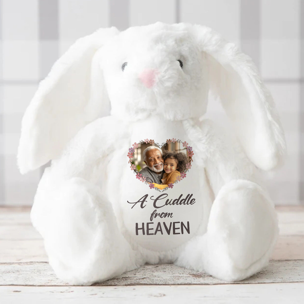 A Cuddle From Heaven From My Angel - Personalized Stuffed Bunny