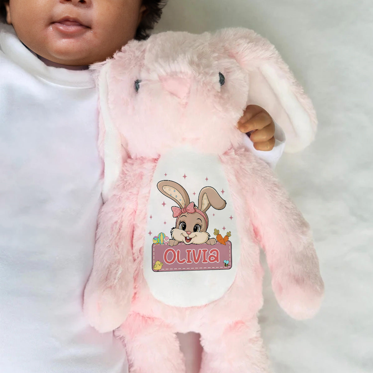 Happy Easter - Personalized Stuffed Bunny