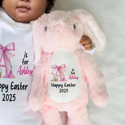 Easter Alphabet - Personalized Stuffed Bunny