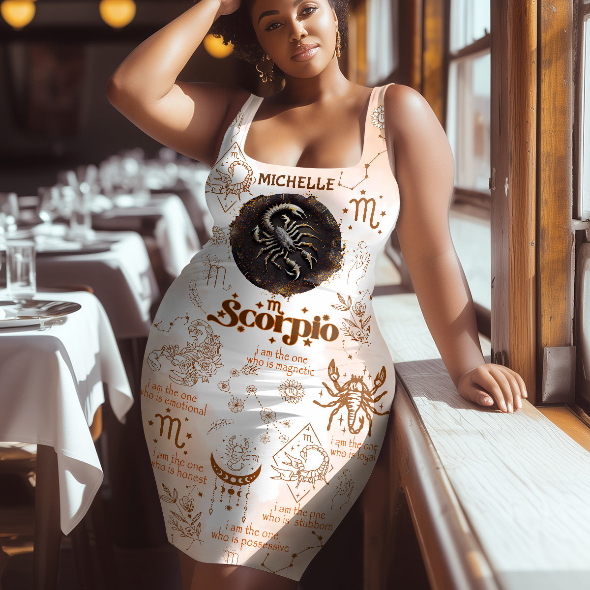 12 Zodiac Signs - Personalized Bodycon Tank Dress