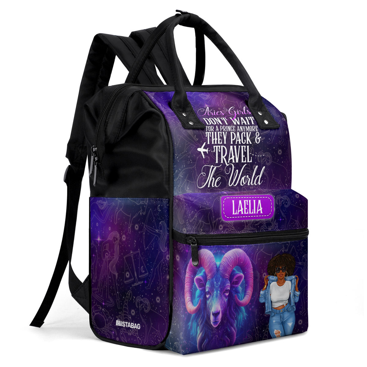 Zodiac Girls Don't Wait For A Prince Anymore - Personalized Duckbilled Backpack SBDBPLN1197L