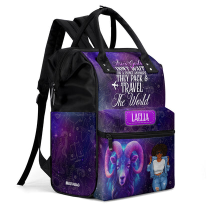 Zodiac Girls Don't Wait For A Prince Anymore - Personalized Duckbilled Backpack SBDBPLN1197L