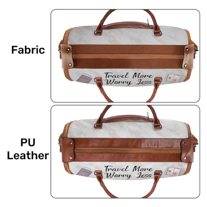 Travel More Worry Less - Personalized Leather Duffle Bag SBDFLN1211D