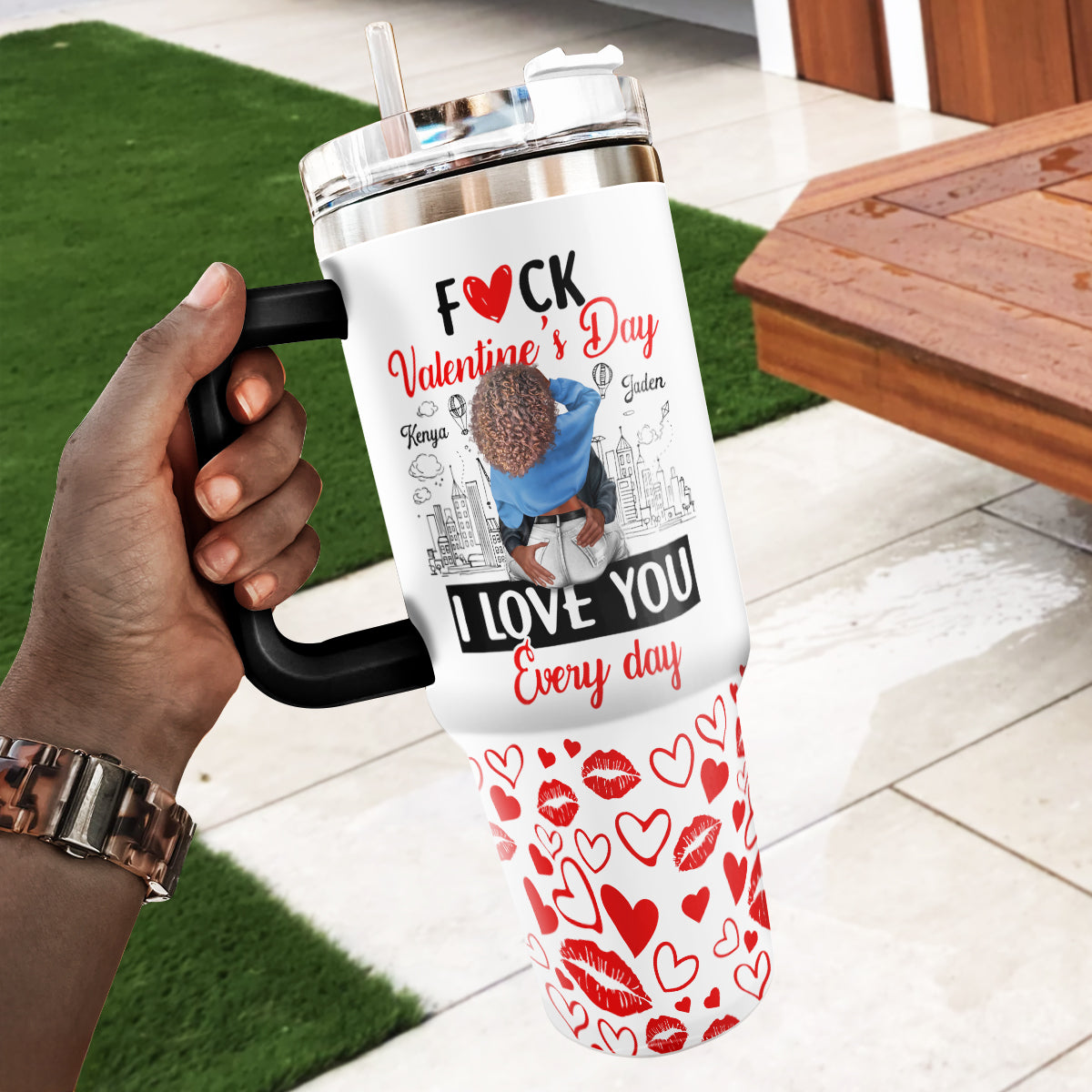 I Love You Every Day - Personalized Stainless Steel Tumbler