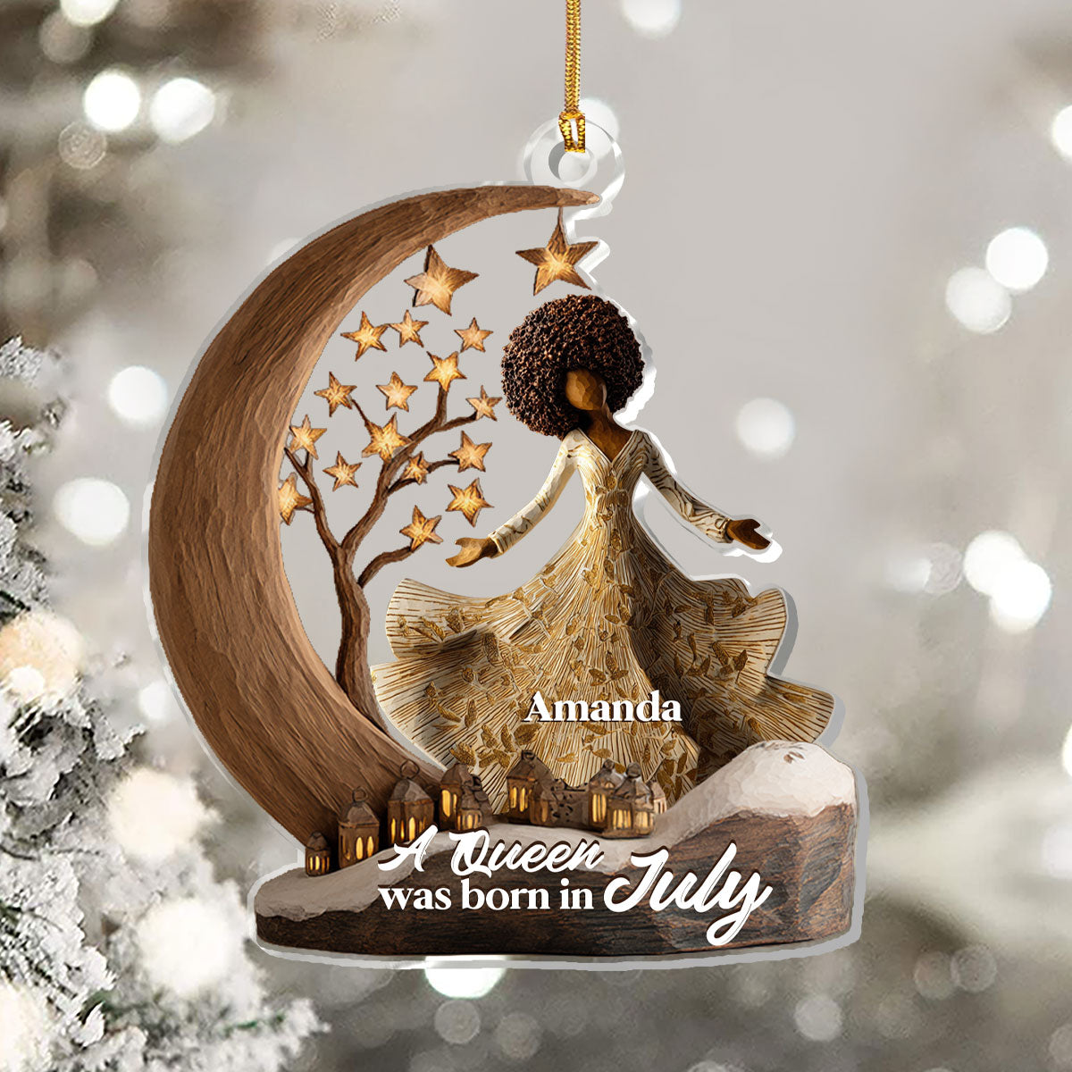 A Beautiful Queen - Personalized 1-Layer Acrylic Ornament