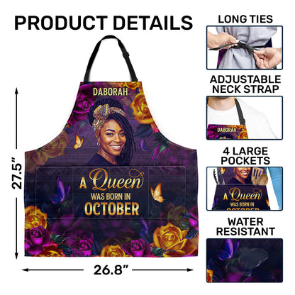 Custom Photo A Beautiful Queen - Personalized Apron With Pocket