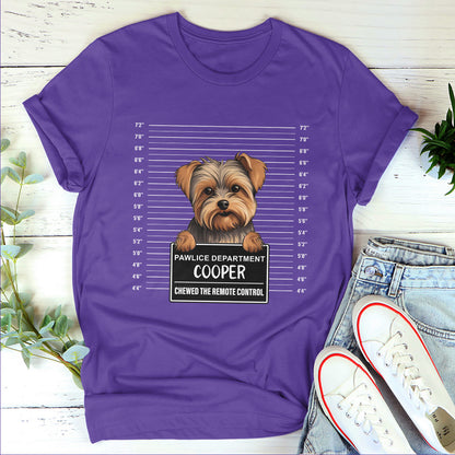 Dog Mugshot - Personalized Unisex T-shirt