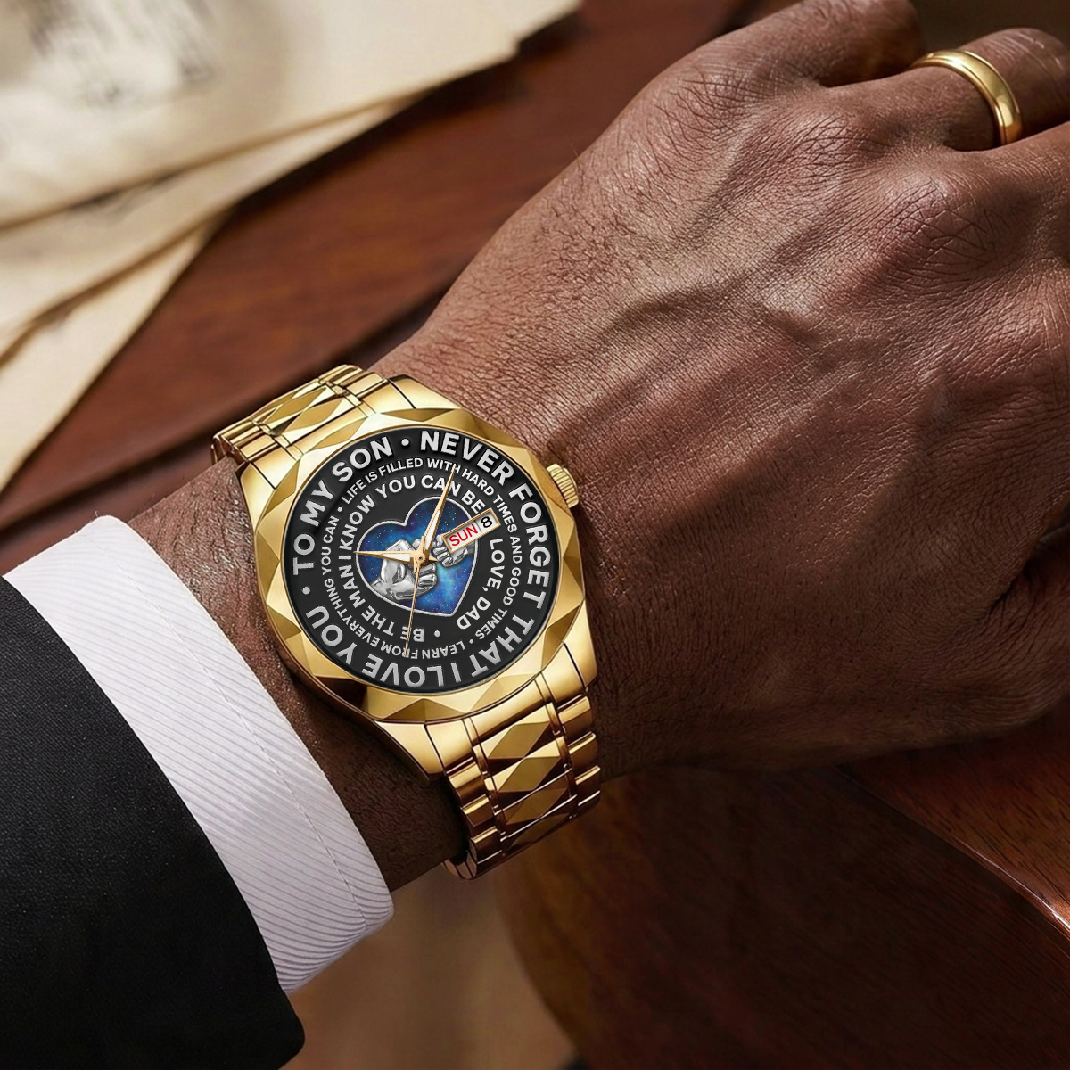Be The Man I Know You Can Be - Personalized Men's Wrist Watch