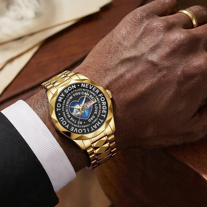 Be The Man I Know You Can Be - Personalized Men's Wrist Watch