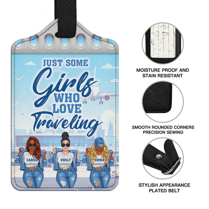 Just A Girl Who Loves Traveling - Personalized Luggage Tag SBLUTLM2245L