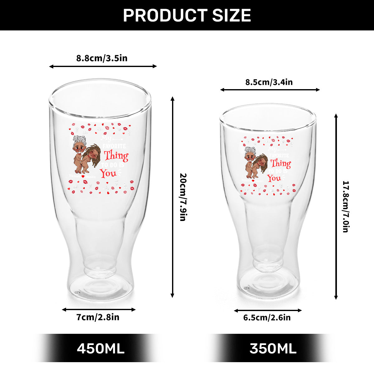 You Have My Heart - Personalized Inverted Beer Glass