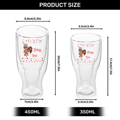 You Have My Heart - Personalized Inverted Beer Glass