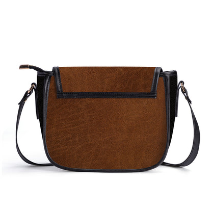 The Lord Is My Shepherd, I Lack Nothing - Personalized Leather Saddle Cross Body Bag SBLSDBPH1141M