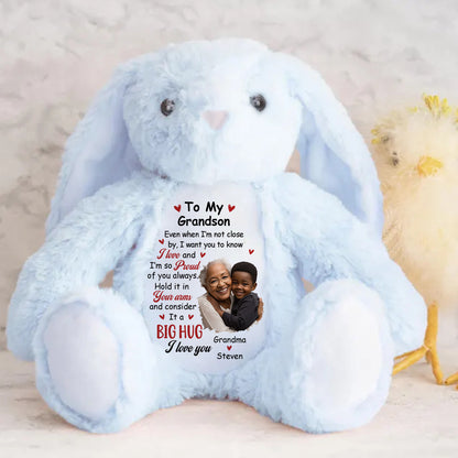 I Am So Proud Of You - Personalized Stuffed Bunny