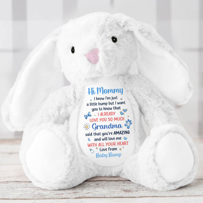 Dear Mommy I Love You - Personalized Stuffed Bunny