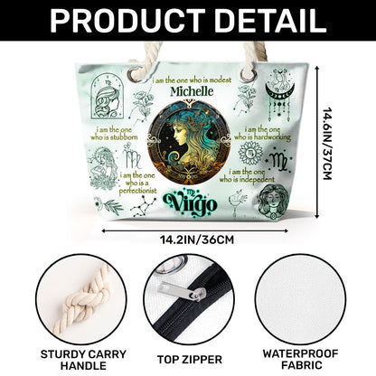 12 Zodiac Signs - Personalized Beach Bag