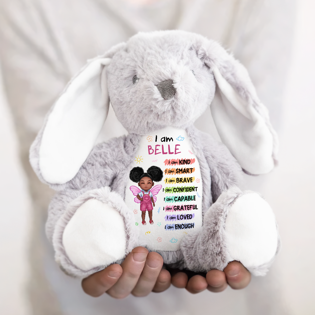 I Am - Personalized Stuffed Bunny