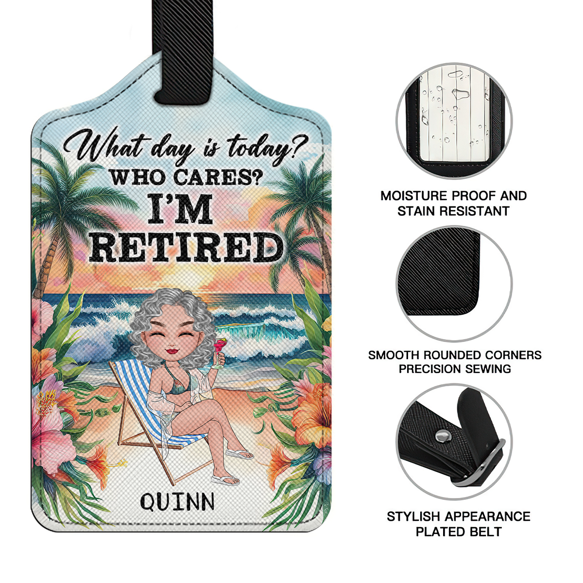 Travel Is My Therapy - Personalized Luggage Tag SBLUTLM2266L