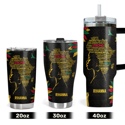 Strong Powerful Bold - Personalized Stainless Steel Tumbler