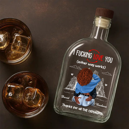 Thanks For All The Orgasms - Personalized Whiskey Bottle