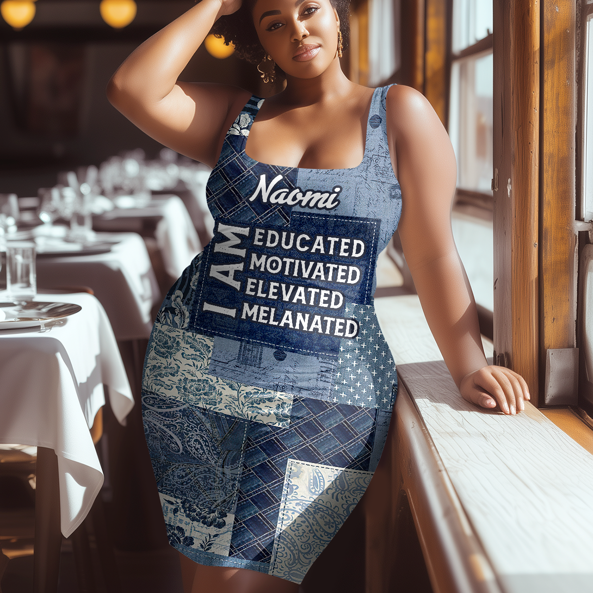 I Am - Personalized Bodycon Tank Dress