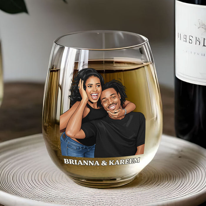 Birthday gift glass
