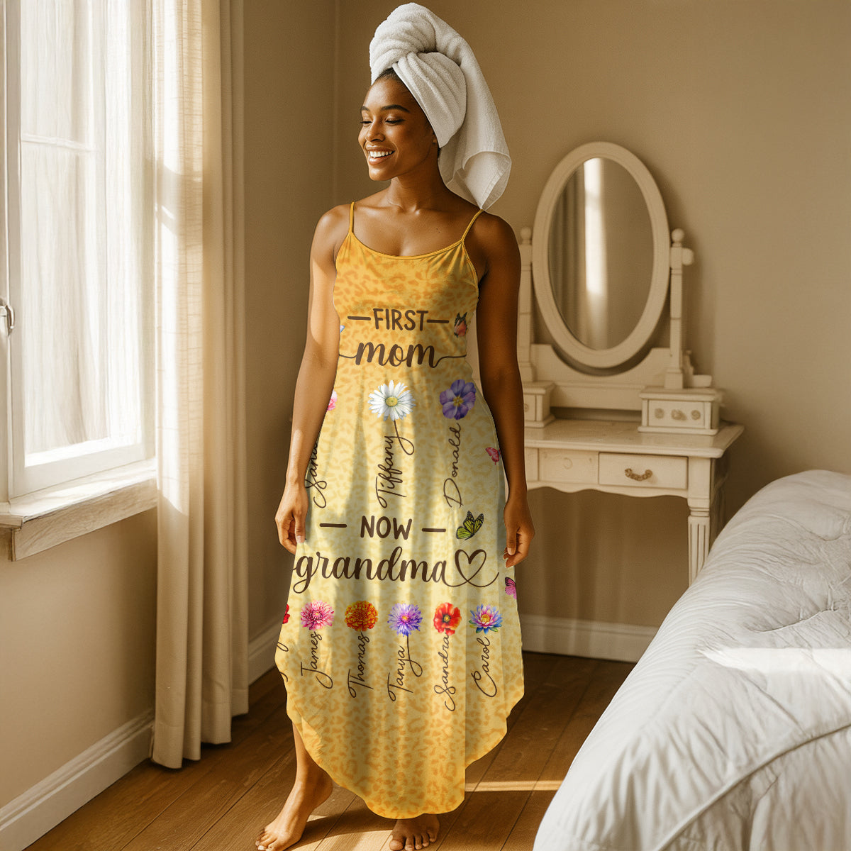 First Mom Now Grandma - Personalized Maxi Dress