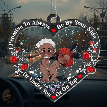 I Promise To Always Be By Your Side - Personalized Car Shaker Ornament