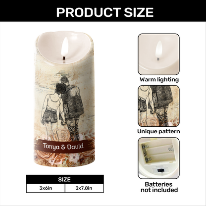 I Love That We Are Going To Grow Old Together - Personalized Flameless LED Candle