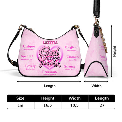 God Says You Are Vintage Style - Personalized Chain Shoulder Bag SBCSBLN942T