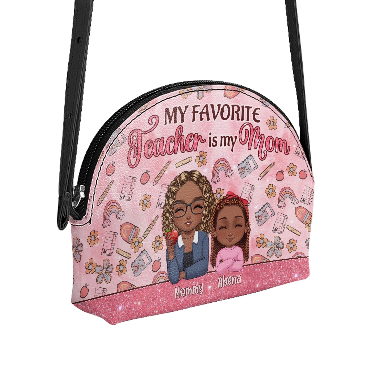 My Favorite Teacher Is My Mom - Personalized Kid Shell Purse SBCHSBLM1776L