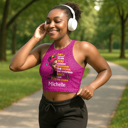 I Am The Storm - Personalized Crop Tank Top