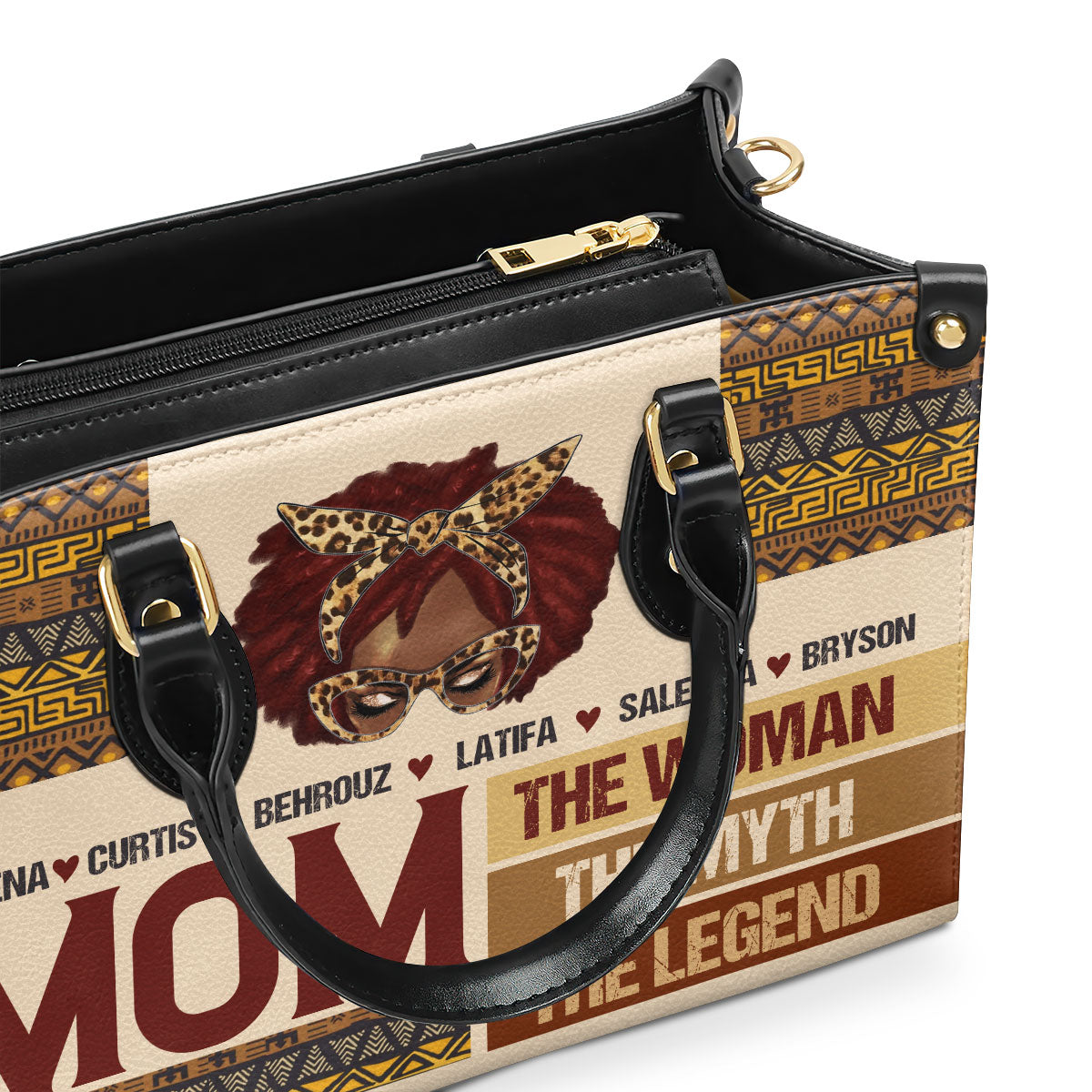 Mom The Woman The Myth The Legend - Personalized Leather Handbag SBLHBLM1931M