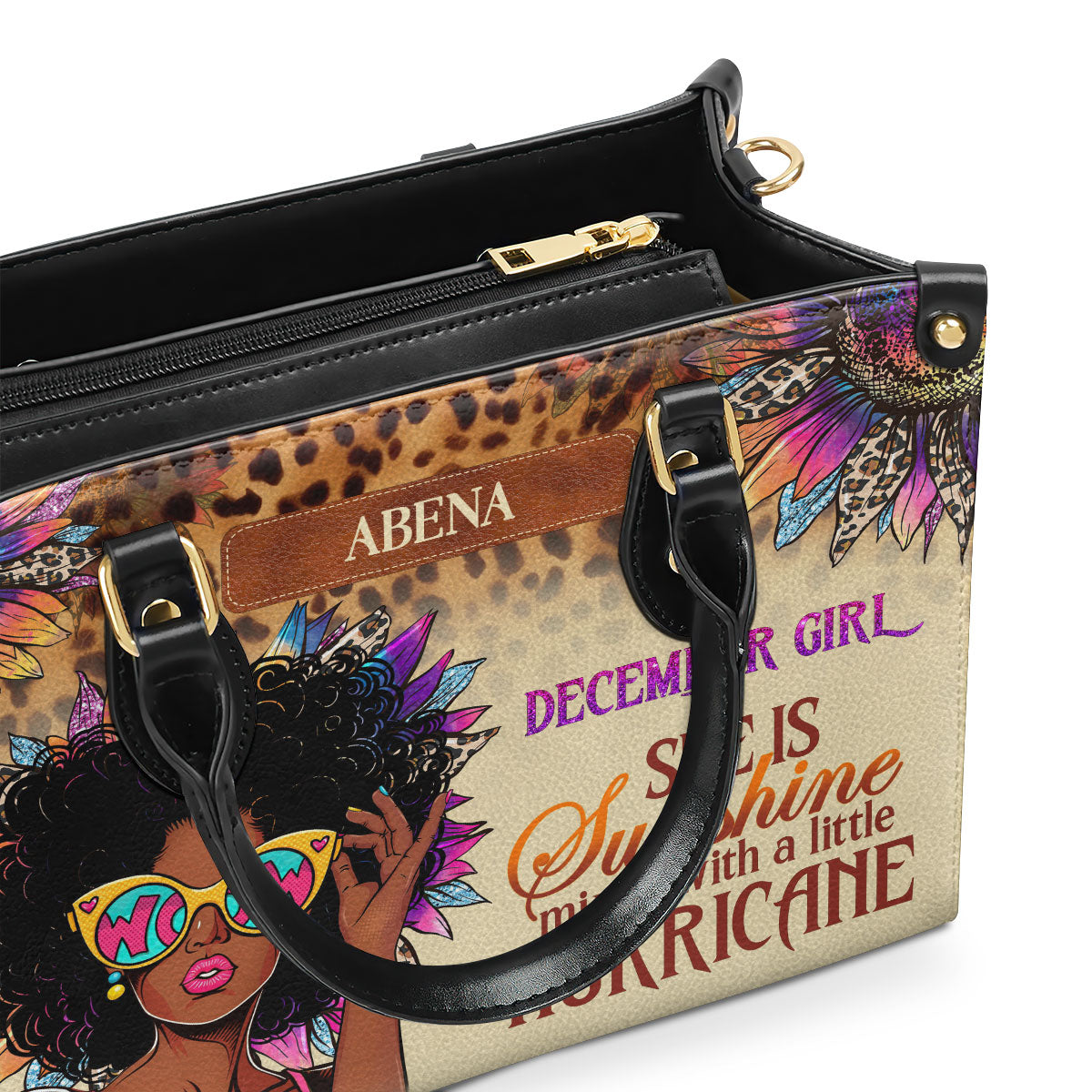 Hurricane Girl - Personalized Leather Handbag MB89