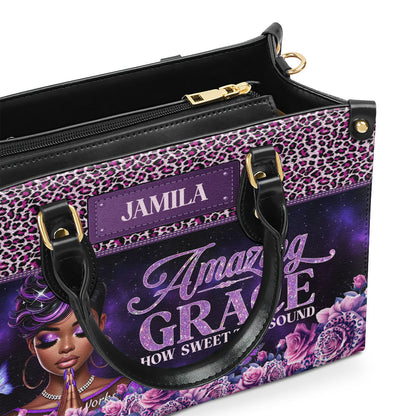 Amazing Grace - Personalized Leather Handbag SBLHBLM1452M