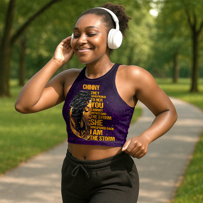 I Am The Storm - Personalized Crop Tank Top