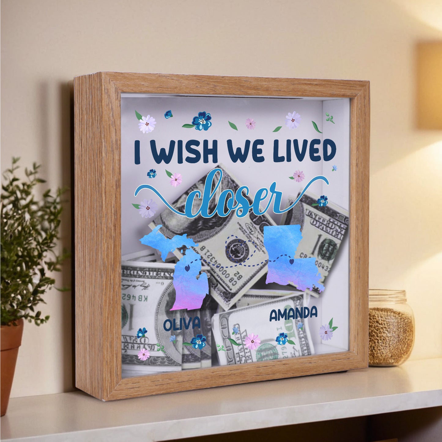 I Wish We Lived Closer - Personalized Memory Box