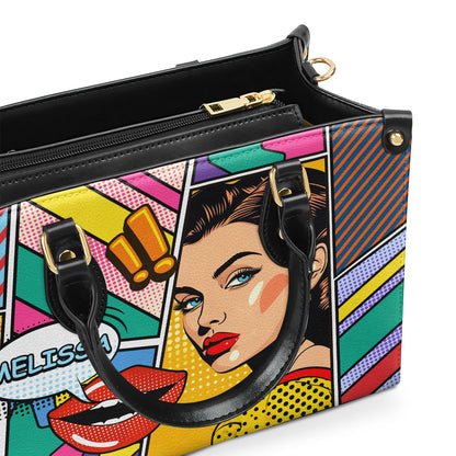 Popart Style - Personalized Leather Handbag SBLHBPHA784M