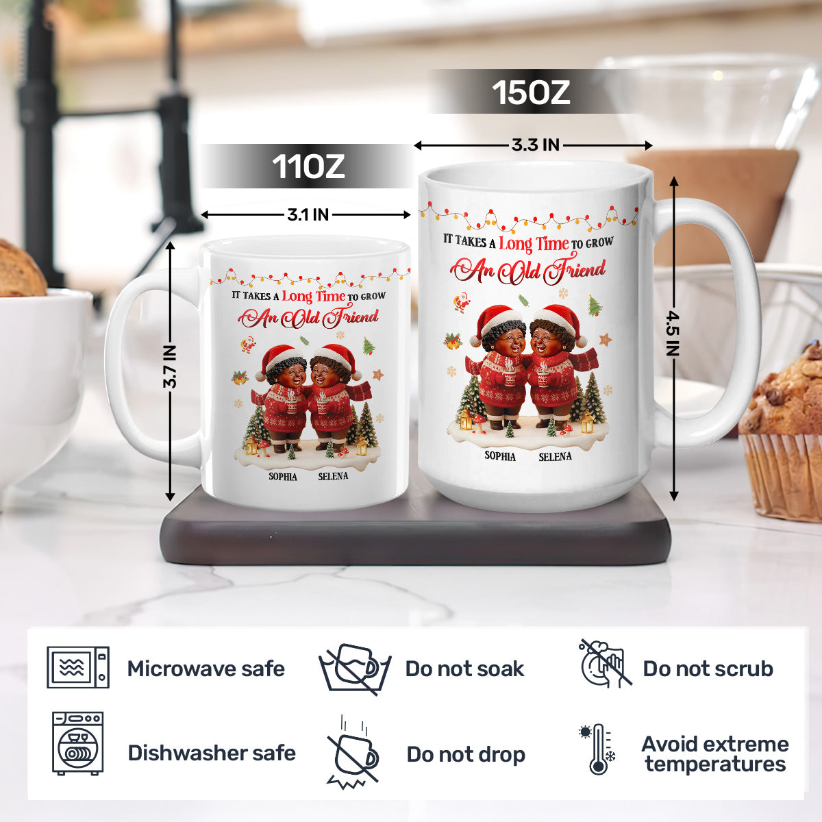 It Takes A Long Time To Grow  An Old Friend - Personalized Ceramic Coffee Mug