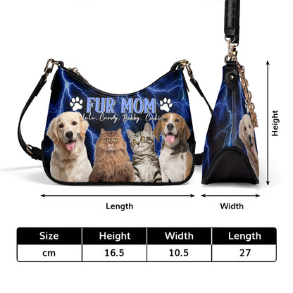 Dog Mom Cat Mom Fur Mama - Personalized Chain Shoulder Bag SBCSBLN816T