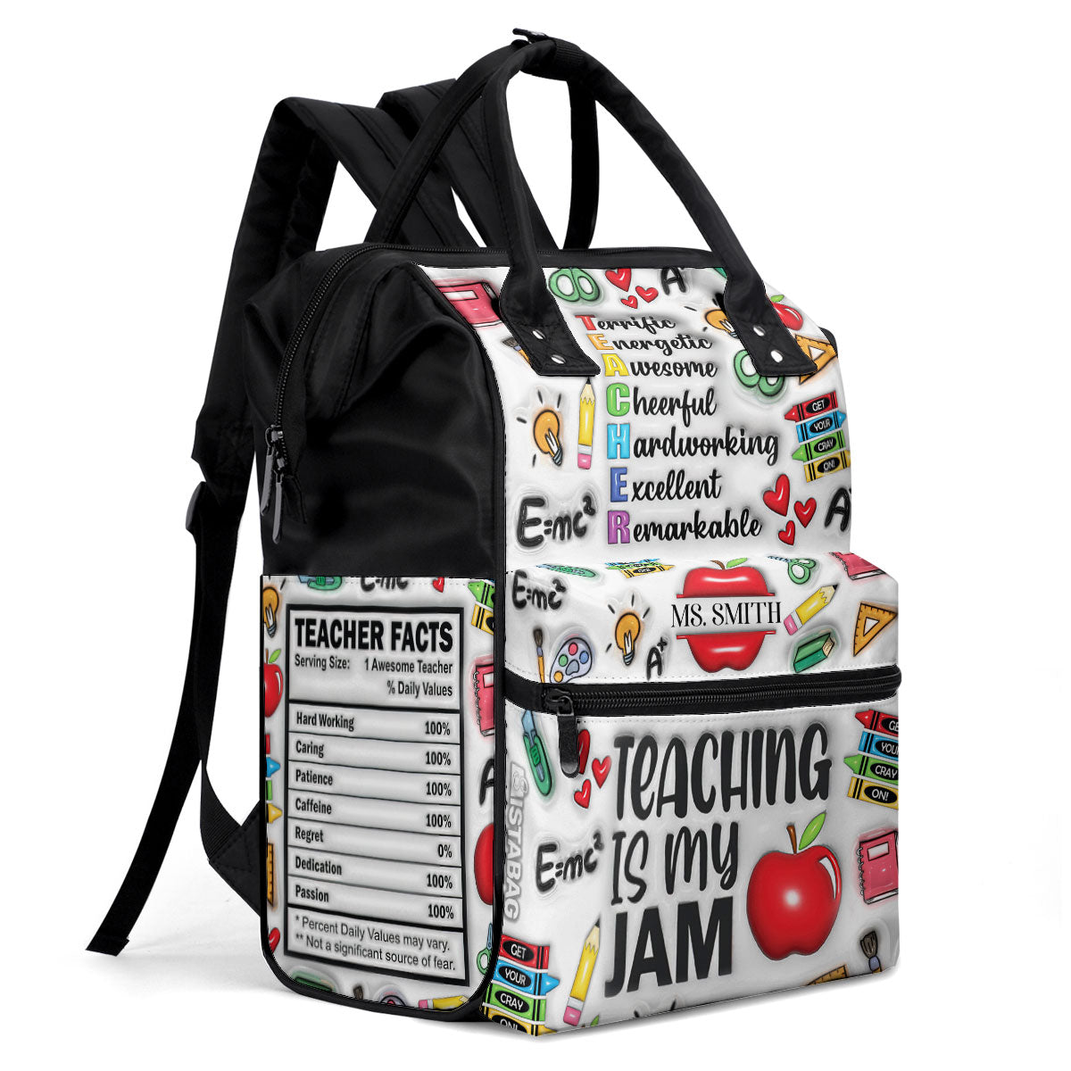 Teaching Is My Jam - Personalized Duckbilled Backpack SBDBPLN993L